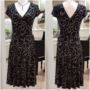 MAGGY LONDON | "Wrap-Look" w/ Side Tie Dress Sz 8